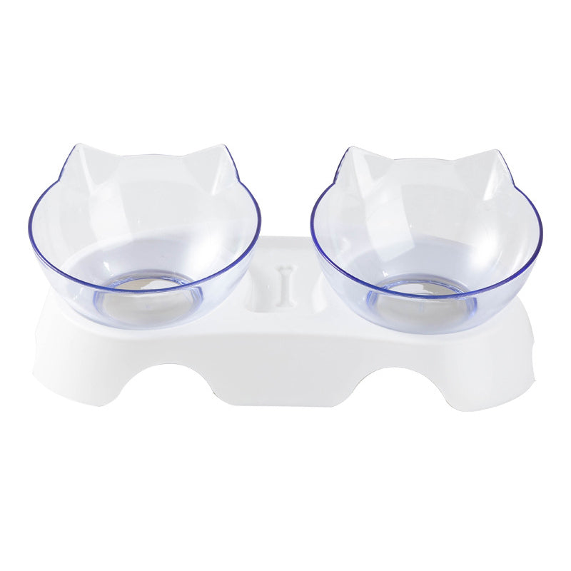Double cat bowl - ergonomic, spine protection