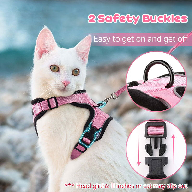 Cat Harness - Reflective, Adjustable, Anti-Escape
