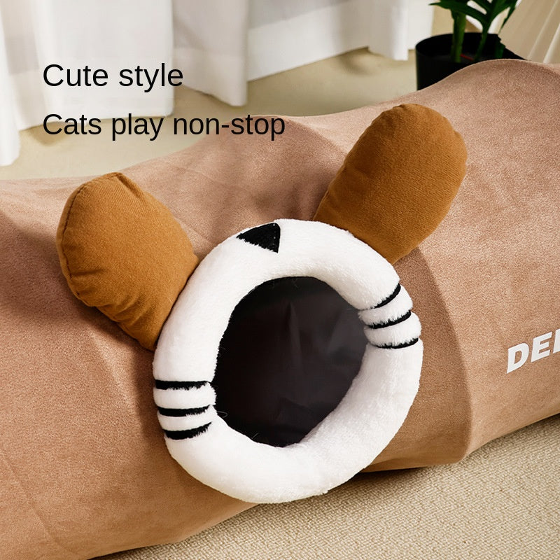 Cat tunnel and bed — a toy, hiding spot, and resting place